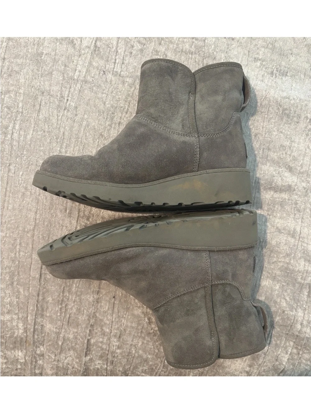 UGG Kristin Womens Boots 1012497 Gray Suede Wedge SIZE 6.5 Ankle Boot - Picture 7 of 10